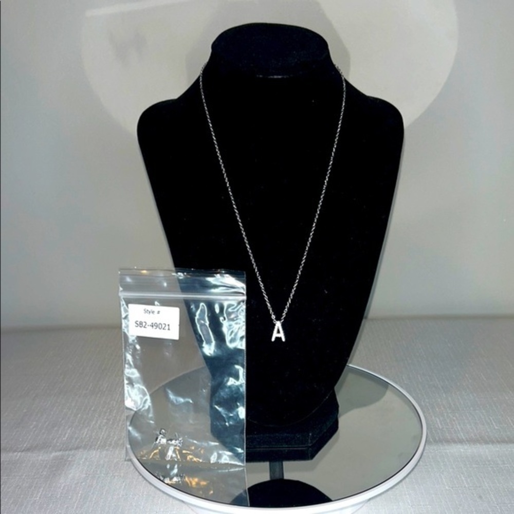 Silver Initial 'A' Necklace
